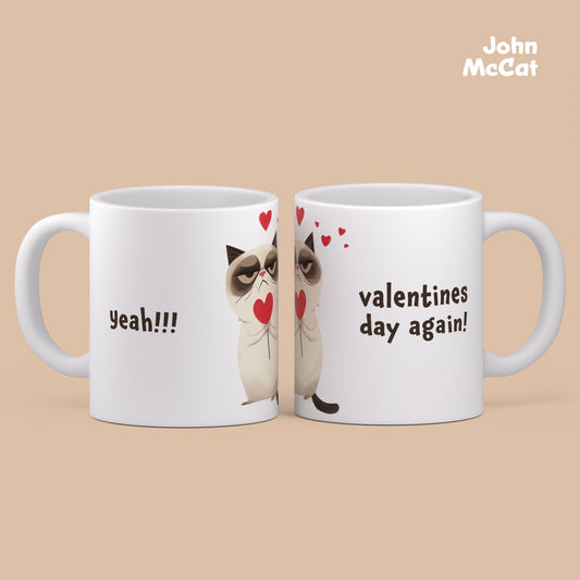 Funny Cats - Single on Valentines Day - John McCat 2024